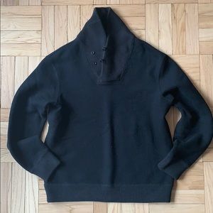 Polo Shawl Neck Sweatshirt